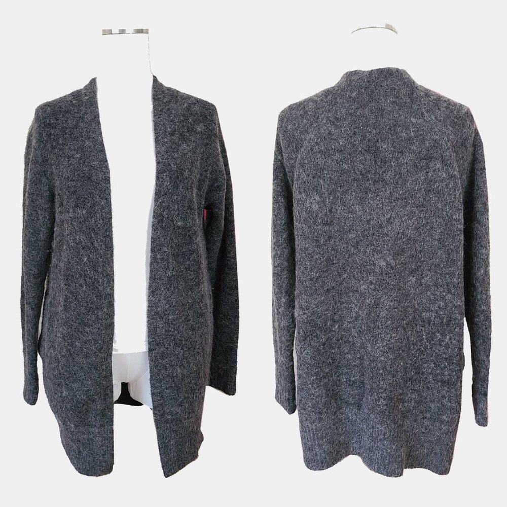 ACNE STUDIOS Raya Short grey Mohair Cardigan
